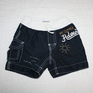 3/$20 Baby boy blue swim trunks 6-12 months